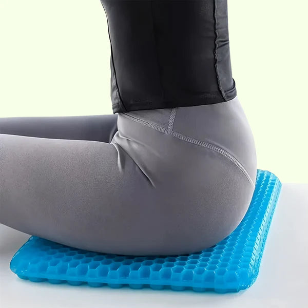 Double-Thick Honeycomb Gel Seat Cushion (Large Size): For Car, Home & Office