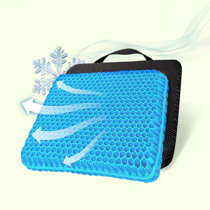 Double-Thick Honeycomb Gel Seat Cushion (Large Size): For Car, Home & Office