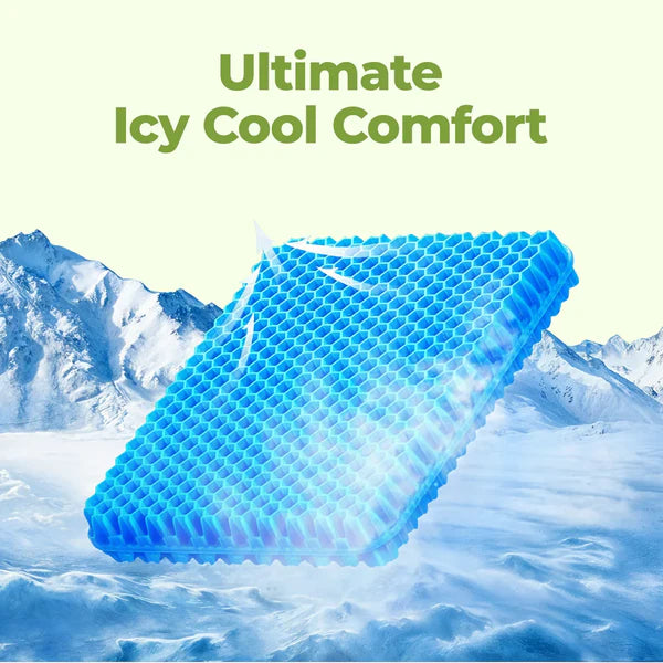 Double-Thick Honeycomb Gel Seat Cushion (Large Size): For Car, Home & Office