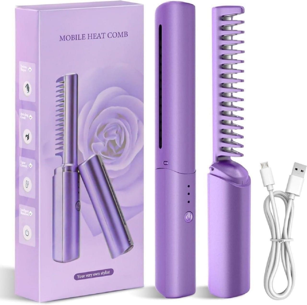 Portable Rechargeable Cordless Hair Straightener - Hot Comb