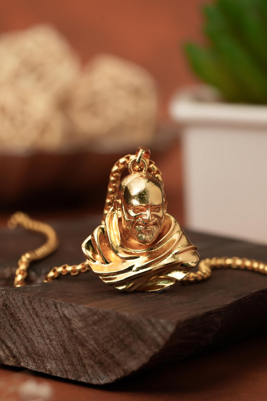 Sterling Silver/Gold Plated Neem Karoli Baba Pendant