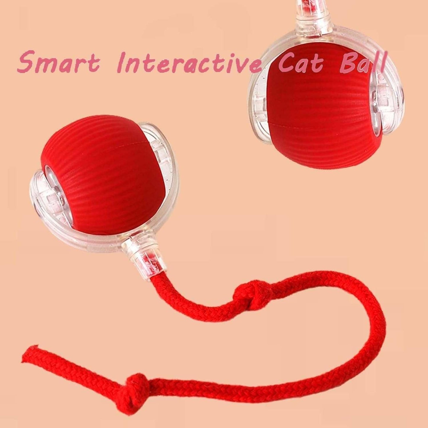 Interactive Rechargeable Rolling Ball Toy with Tail For Cats & Dogs