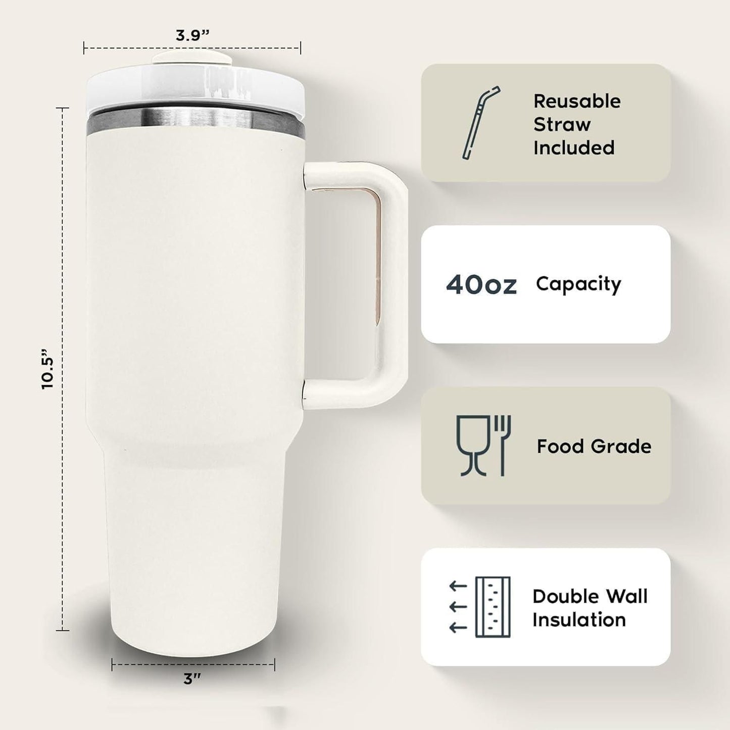 1.2L Stainless Steel Vacuum Insulated Tumbler