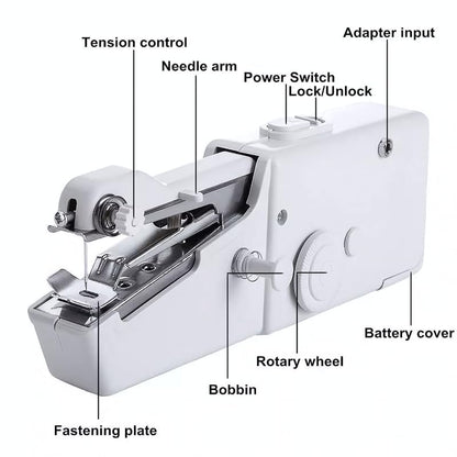Electric Handy Stitch Mini Hand Sewing Machine Stapler Style Mini Machine: Silai Machine