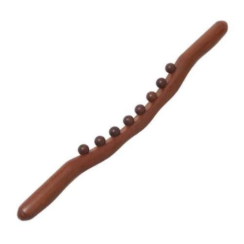 Wooden Massage Stick With 20 Smooth Beads, Muscle Shaping, Wooden Massage Tool For Back, Neck, Abandon, Hand, Leg, Waist, Massager Can Relax Body After Exercise; Gua Sha Tools