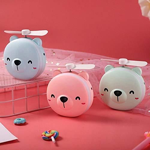 Mini Handheld Fan with Built-in LED light Makeup Mirror