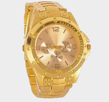 Golden Hour: Men's Stainless Steel Timepiece