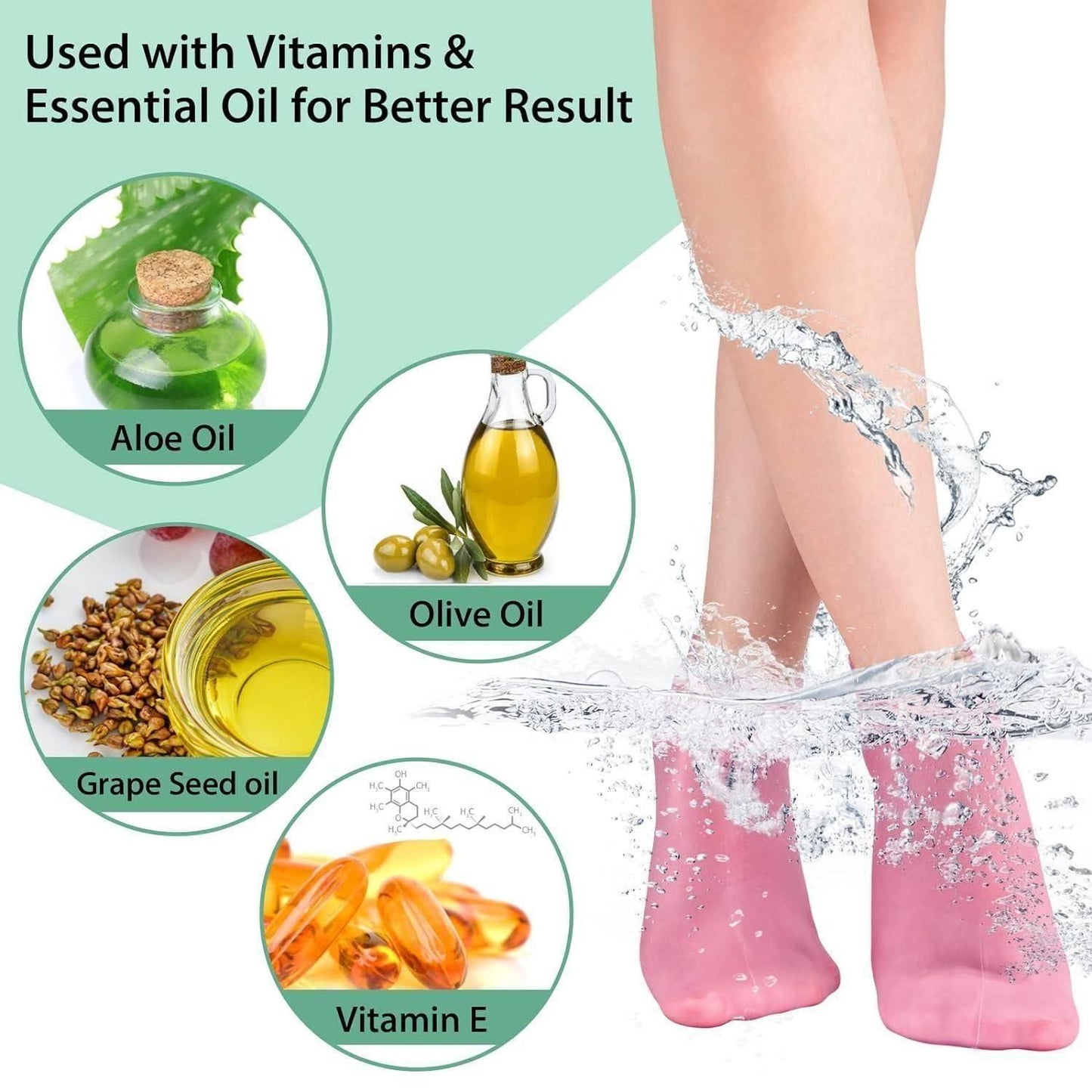 Silicone Moisturizing Socks for Dry Cracked Feet