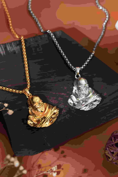 Sterling Silver/Gold Plated Neem Karoli Baba Pendant