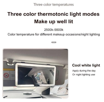 Rechargeable Car Sun Visor Makeup Mirror with LED Lights