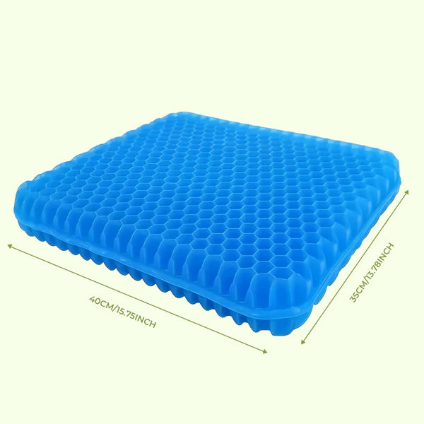 Double-Thick Honeycomb Gel Seat Cushion (Large Size): For Car, Home & Office