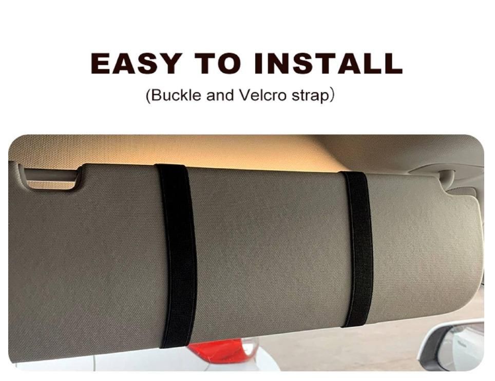 Rechargeable Car Sun Visor Makeup Mirror with LED Lights