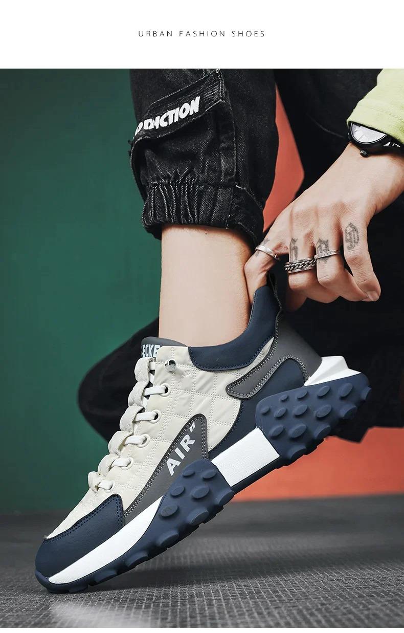 Men's Casual Shoes Thick Base Sneakers(white)