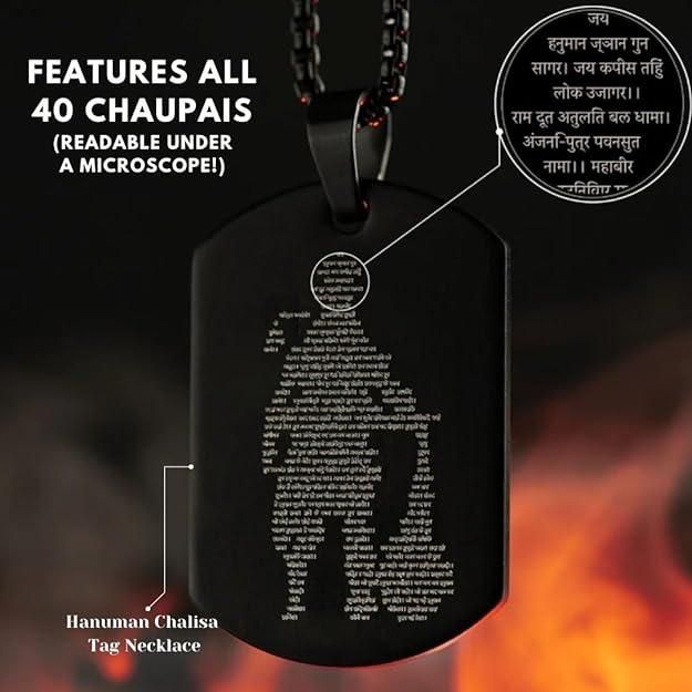 Lord Hanuman Oxidised Silver Pendant & Chain