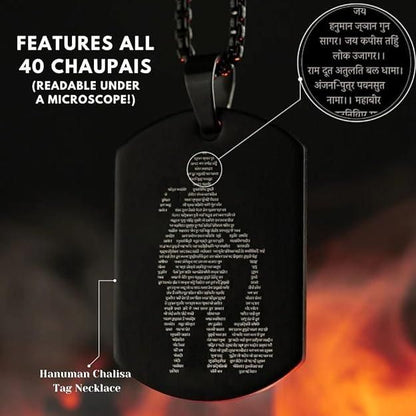 Lord Hanuman Oxidised Silver Pendant & Chain