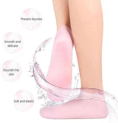 Silicone Moisturizing Socks for Dry Cracked Feet