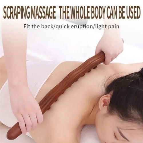 Wooden Massage Stick With 20 Smooth Beads, Muscle Shaping, Wooden Massage Tool For Back, Neck, Abandon, Hand, Leg, Waist, Massager Can Relax Body After Exercise; Gua Sha Tools