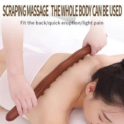 Wooden Massage Stick With 20 Smooth Beads, Muscle Shaping, Wooden Massage Tool For Back, Neck, Abandon, Hand, Leg, Waist, Massager Can Relax Body After Exercise; Gua Sha Tools