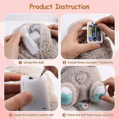 Breathing Musical Teddy Plush Toy
