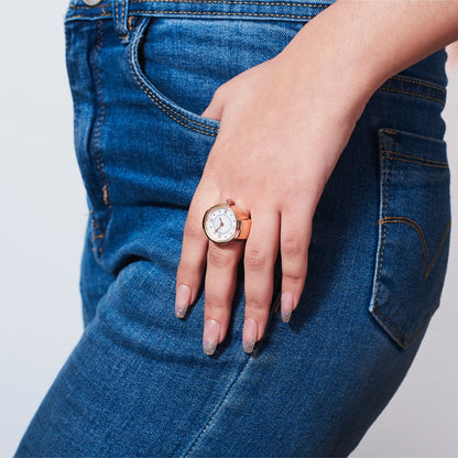Ring Watch For Women - Gold Elegance Meets Functionality 💍⌚