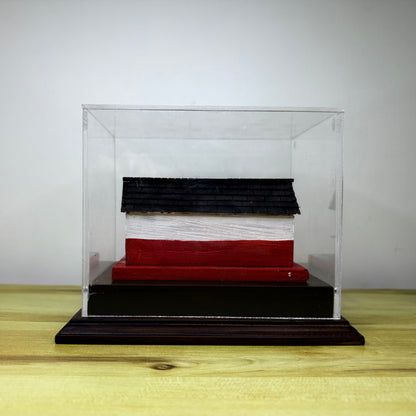 Handmade wooden Tibari(Pahadi Ghar) Miniature encased in an Acrylic Box : From Gadhwal Himalayas - Himalayan House 🌄