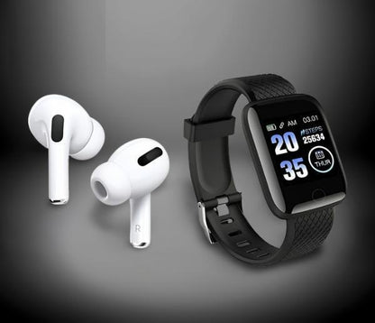 Bluetooth Wireless Earbuds & Smart Watch Combo