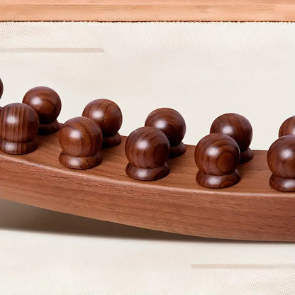 Wooden Massage Stick With 20 Smooth Beads, Muscle Shaping, Wooden Massage Tool For Back, Neck, Abandon, Hand, Leg, Waist, Massager Can Relax Body After Exercise; Gua Sha Tools