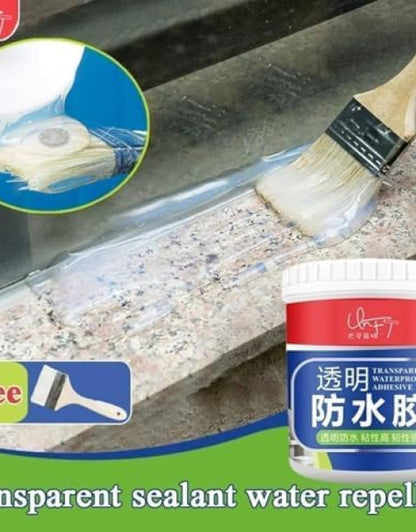 Crack Seal Glue with Brush (Transparent Waterproof Adhesive)