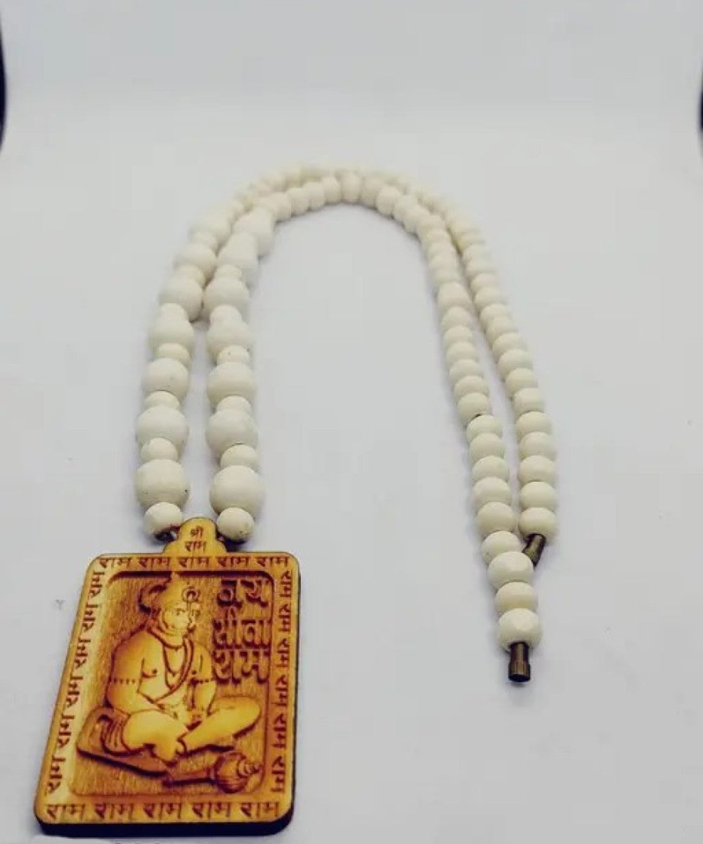 Lord Hanuman Oxidised Silver Pendant & Chain